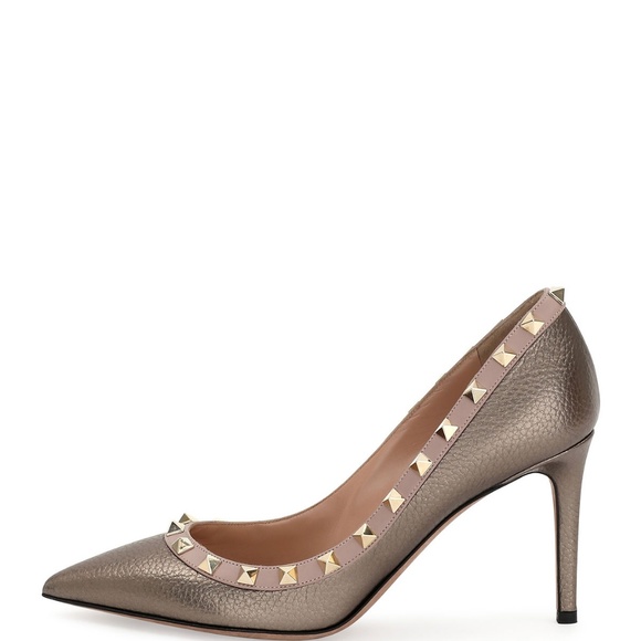Valentino Rockstud 85mm Pebbled Leather Pump - Picture 6 of 16